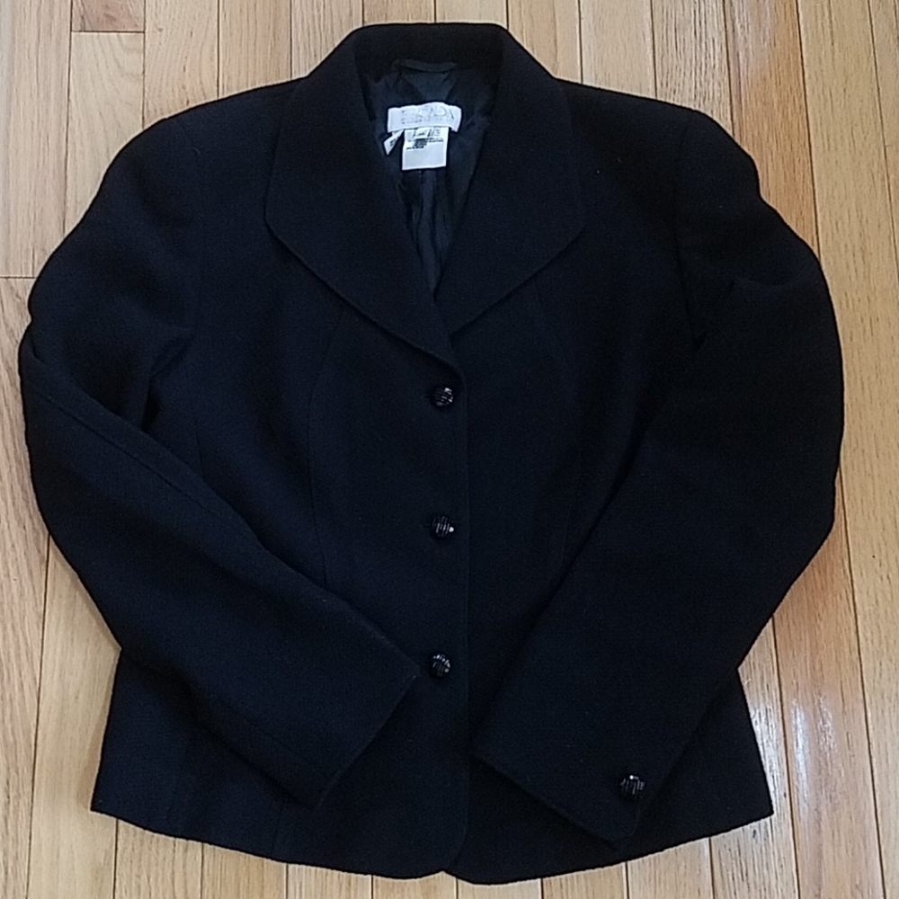 Escada Margaretha Ley Vtg Womens Blazer 8 38 Wool Textured Classic Luxury FLAW